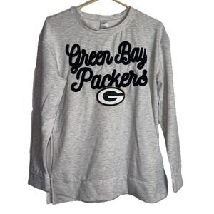 Green Bay Packers Womens Small Gray Crewneck Sweatshirt‎ NFL Team Apparel
